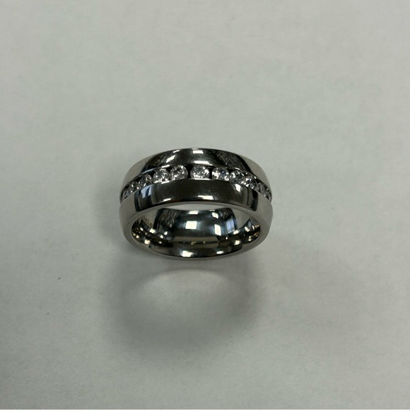 James Cavolini Sterling Silver White CZ Ring Size#6.5 Sample - Picture 3 of 8